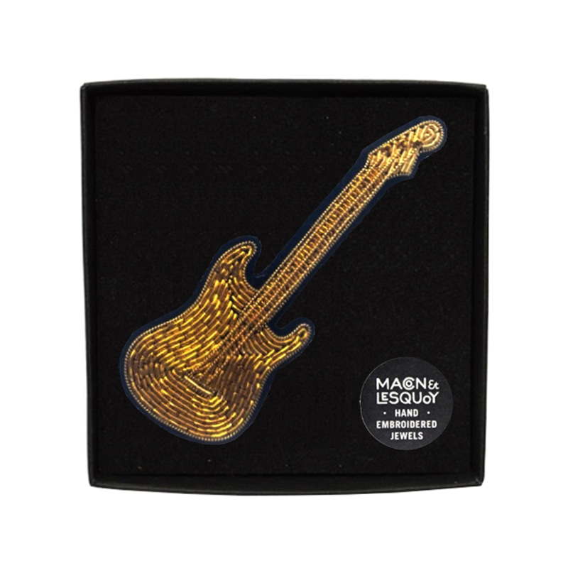 M&amp;L Golden Guitar Brooch